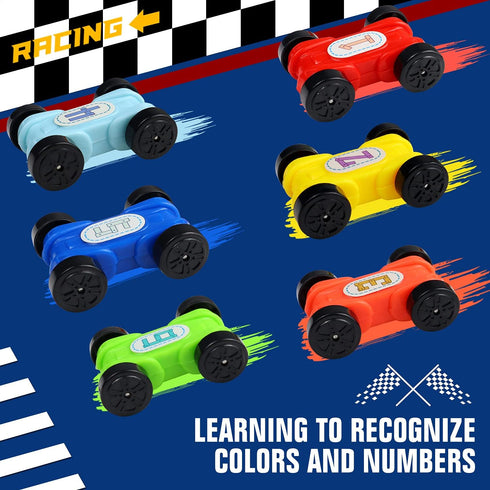 2 3 6 18 Montessori Toys for Year Old Boys Toddlers, Car Ramp Toys with Cars & Race Tracks, Garages and Parking Lots