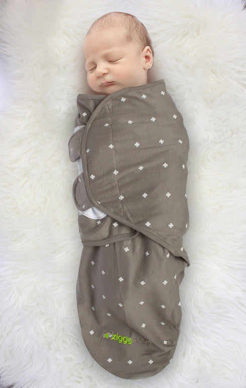 Swaddle Blanket – Adjustable Infant Baby Wrap, Soft Cotton in Ultra Grey for 0-3 Months, Boy Swaddle