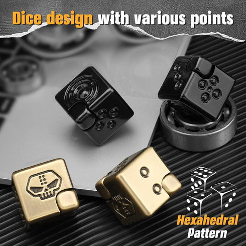 Mechaniker 2 1 Dice Infinity Fidget Cube, Fidget Spinner Toy for Kids Adults, Metal Transformable Anti-Anxiety Focusing