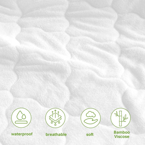 DMS PROTECTOR 2 Pack, Waterproof Changing Pad Cover Quilted Viscose Fitted Diaper Chang Table Cover, Soft Changing Pad