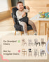 HOMEAL Booster Seat for Kitchen Chair, Breathable Toddler Booster Seat for Dining Table with Backrest and Adjustable