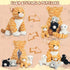 5 1 Mommy 4 Pieces Cat Stuffed Animal with Babies Inside Belly Stuffed Cat Toy with Baby Plush Kittens, Orange Tabby