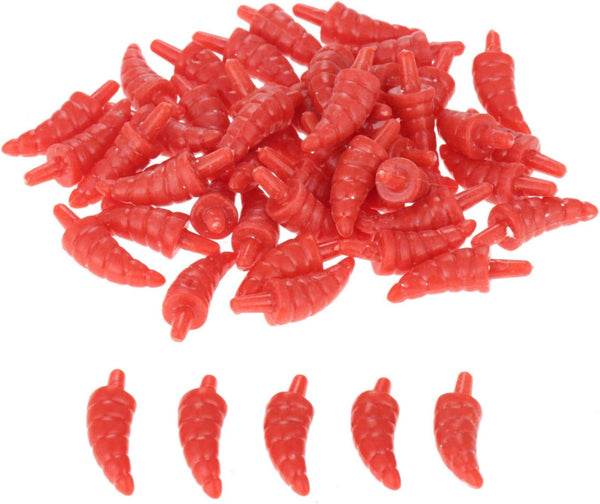 Yetaha 50PCS Mini Snowman Nose Plastic Red Noses for DIY Christmas Decoration Craft