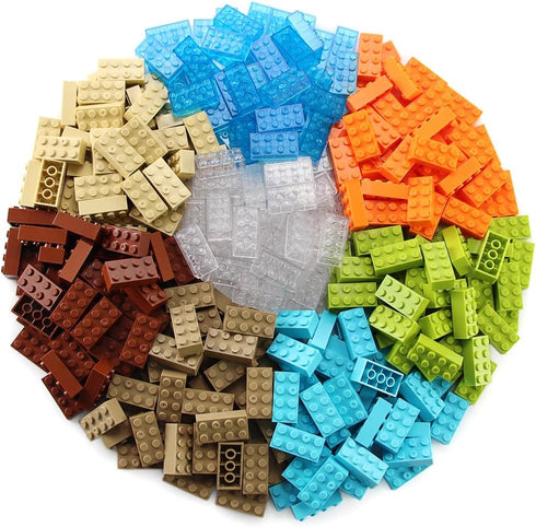 Feleph 320 Pieces 2x4 Bricks Multicolored Classic Parts Building Set, Creative Play Toy Accessories Compatible with 3001