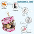 Cat Paw Prints Round Pacifier Storage Case with Zipper, Portable Pacifier Case for Travel, Diaper Bag & Purse, Pacifier