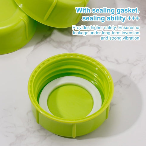 BOXOB 6pcs Narrow Baby Bottle Caps for Dr. Brown's & Medela, Reliable BPA Free Travel Bottle Cap with Sealing, Gasket