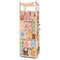 BENCHRY Stuffed Animal Storage, Wooden Cute Zoo Toy Holder with Brake Wheels, Space