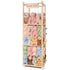 BENCHRY Stuffed Animal Storage, Wooden Cute Zoo Toy Holder with Brake Wheels, Space