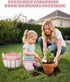 Set, Kids Gardening Gardening Tools Kit for Kids and Toddler, Includes Wooden Rake, Two Shovels, Gloves, Watering Can