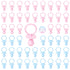 50 Pacifiers for Baby Shower Game Boy Girl, 2.75 Plastic Pacifiers Baby