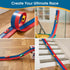 Criez 15 2 1/64 Ft Flexible Race Track for Kids with Toy Cars, Safe US-Certified PVC Car Track Withstands Repeated