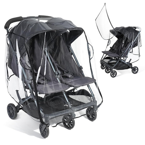 IvyWind Double Stroller Rain Cover, Universal Stroller Cover for Side by Side