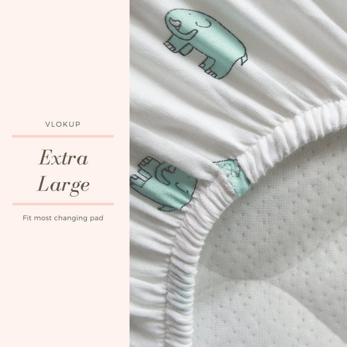 Vlokup Baby Changing Pad Cover Set Muslin, Portable Flamingo Diaper Change Pad Sheet