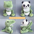 Panada Stuffed Animals Disguise as Crocodilian, Adorable Plushies Panda Cosplay as Dinosaur, Great Gift for Birthday