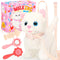 Tagitary Electronic Toy Cat Walking and Meowing, Interactive Toy for Kids with Leash, Gift for Toddlers