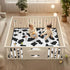 KLUVIO 50" 50" Cow Print Baby Play Mat X Thicken Cushioned Baby Mats for Floor, Non-Slip & Washable Kids Play Mat