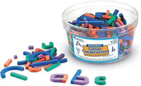 Learning Resources Magnetic Letter and Number Construction Set, 262 Pieces, Uppercase & Lowercase Letters, Teaching