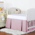 100% 400 Count 52"X28" 14" Crib Skirt Dust Ruffle, Egyptian Cotton Thread Soft Breathable Crib Bedding Skirt for Baby
