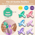 4 Pack 100% Silicone Pacifier Clip Adapter Ring for Philips Avent Soothies, Food-Grade Silicone Binky Clips Holder