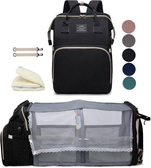 Black boy Diaper Bag Backpack: Baby toddler Bags with Changing Station for