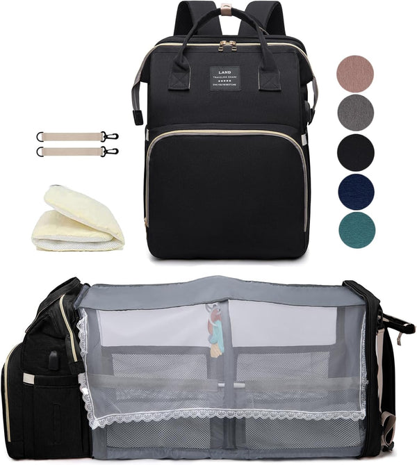Black boy Diaper Bag Backpack: Baby toddler Bags with Changing Station for