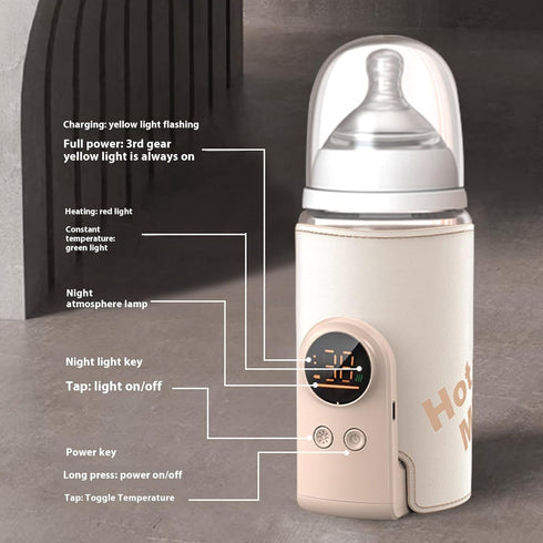 RiToEasysports Portable Milk Bottle Warmer with Temperature Control for Outdoor Use