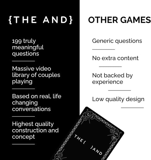199 {THE AND} Couples Edition - Meaningful Conversation Cards for Couples - Questions to Deepen Connection & Build