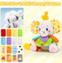 JoySpark Toys 3-6 3 6 9 12 Tummy 0-6 6-12 Baby Toys Months, Musical Stuffed Elephant Toddler Toy for Newborn Infant