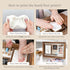 ifeolo 1st Baby Hand and Footprint Kit, Baby Memory Keepsake Box Frame with Tooth Box & First Curl Holder, Newborn