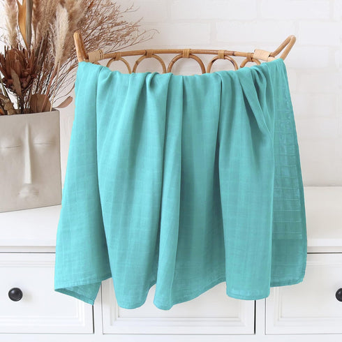 4-Pack 47 47 inches Viviland Muslin Swaddle Blankets, Breathable and Skin-Friendly Baby Receiving Blankets, Plants, x