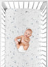 Sweet Jojo Designs Fitted Baby Crib Sheets (Blue Moon and Stars) for Girls and Boys, Infant Nursery, Toddler Room