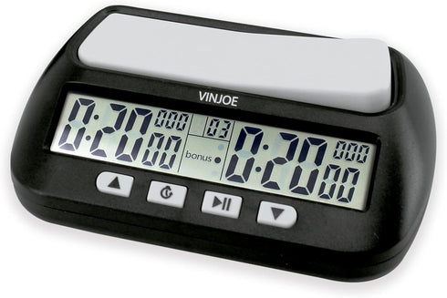 Digital Chess Clock - Professional Timer for Board Games with Basic, Bonus, Delay, and Positive Time Features