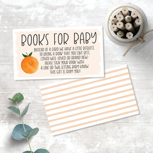 m&h invites 50 Little Cutie Books for Baby Shower Request Cards - Gender Neutral or Girl Baby Shower Inserts