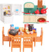 Dollhouse Furniture Set for Kids, Miniature Doll House Accessories for Boys Girls & Toddlers Age 3+
