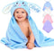 Individz Custom Hooded Bath Towel with Name, Personalized Highly Absorbent Bunny Towels, Baby