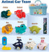 Kiddiworld 1 1-2, 1st 12-18 Animal Car Toys for Year Old Boy Gifts: Mini Trucks with Playmat/Storage Box for Toddler