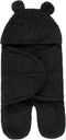 Hudson Baby Unisex Sherpa Baby Outdoor Stroller Sack Wrap, Black, One Size
