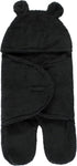 Hudson Baby Unisex Sherpa Baby Outdoor Stroller Sack Wrap, Black, One Size