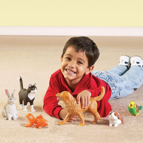 6 2+ Learning Resources Jumbo Domestic Pets - Pieces, Ages Preschool Pet Toys, Classroom Desk Pets, Preschool Learning
