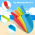 Heavy Duty Plastic Beach Shovel Toys for Kids, 4 Pack Outdoor Digging Sandbox Toys Sets for Toddlers