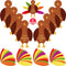 Gejoy 56 Pieces Thanksgiving Turkey Craft Kits DIY for School Activities Decoration Supplies, Makes Up to 8 Turkeys