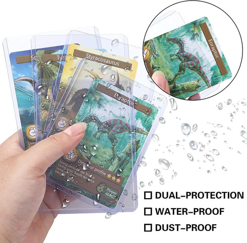 NESSDOVE 1000 (500 500 PCS Toploaders and Panny Sleeves - Premium Hard Plastic Card Protectors, Trading Card