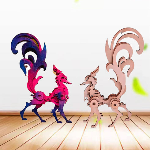 5 in 1 DIY 3D Wooden Animal Puzzles for Adults, Paintable Puzzle Kit for Home Decor & Stress Relief