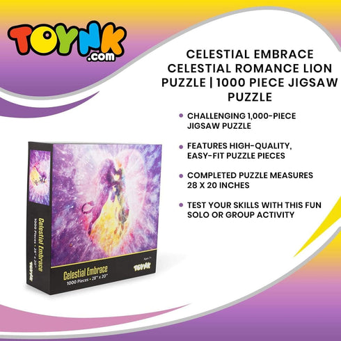 Toynk Celestial Embrace Lion Puzzle, 1000 Piece Jigsaw Puzzle for Adults and Kids, Interactive Brain Teaser