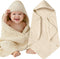 Flasoo Muslin Hooded Baby Towels,32"x 32" Cotton Newborn Bath Towel Muslin Infant