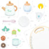 Set 3 4 5 6 UMU Wooden Tea for Kids Pretend Play Tea Party Toy with Colorful Cups, Tea Bags, Lemon Slices & More