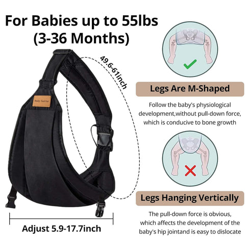 8-35 lbs, Baby Sling Carrier Newborn to Toddler, Lightweight Baby Carrier Sling, Baby Wrap Sling, Baby Hip Seat Carrier