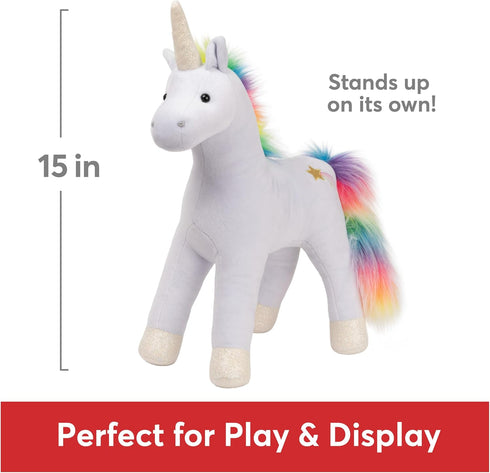 GUND Bluebell Rainbow Unicorn Stuffed Animal, Plush Unicorn for Ages 1 and Up, Blue, 15”