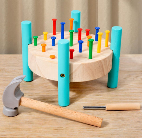 QZJVKBXY Hammer Wooden Baby Workbench Pounding Toy for Toddlers,STEM Educational Preschool Learning Toys for Kids.