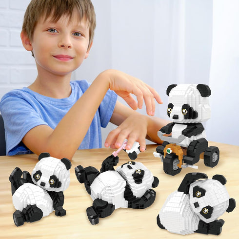 Mini Building Blocks Animals Sets, 1154 PCS Micro Mini Panda Building Toy Bricks for Adults and Kids